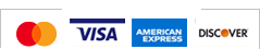 PayPal, Visa, Mastercard, American Express, Discover